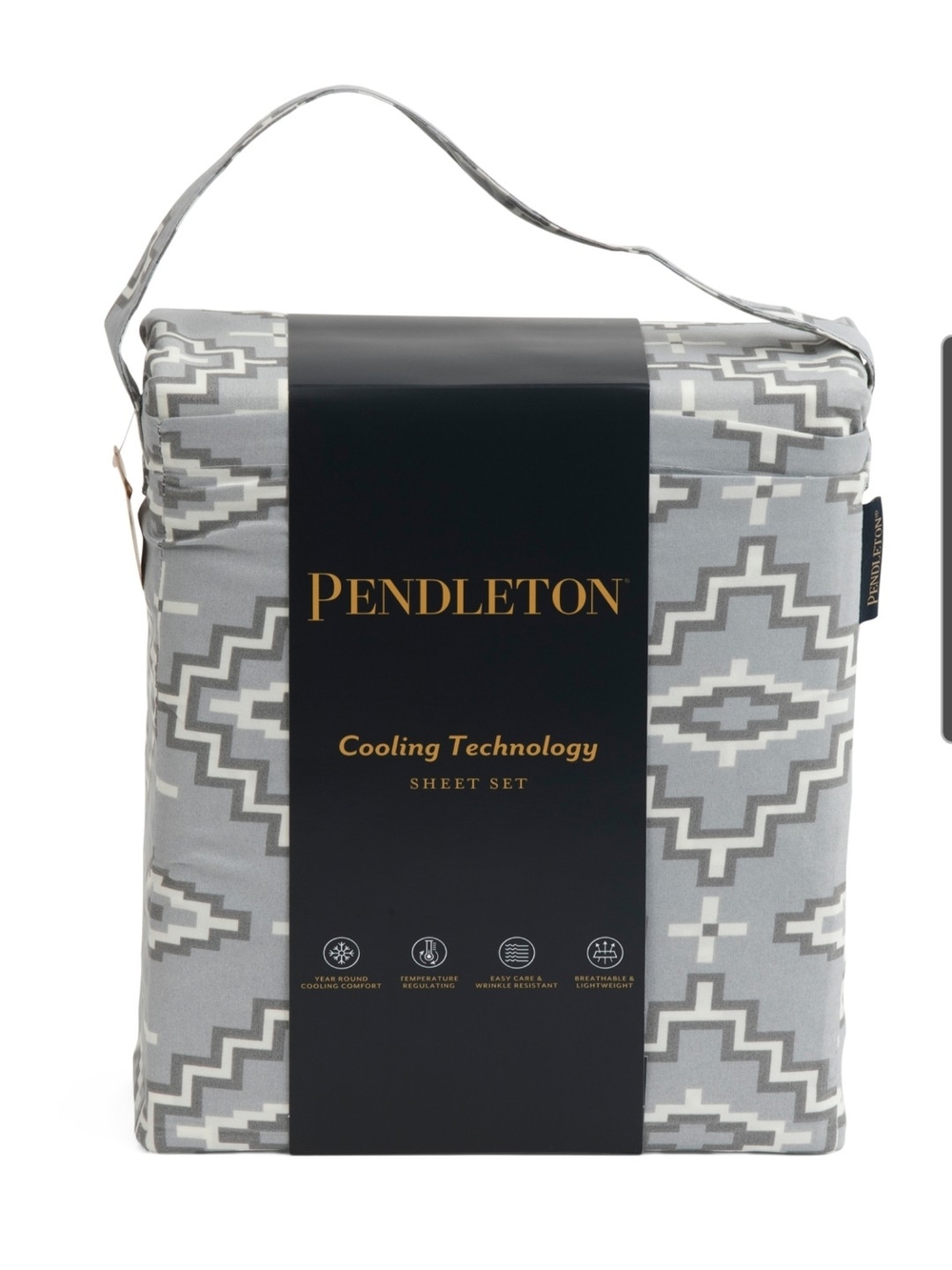 Pendleton Gray & White Geometric Sheet Set Size Queen